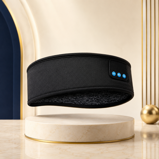 Wireless Bluetooth Music Headband with Built-In Headphones & Hands-Free Calling