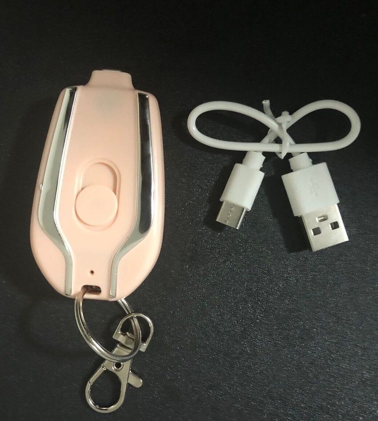 AVIOX Power Pod Mini Keychain Power Bank with 1500mAh emergency charger and USB cable