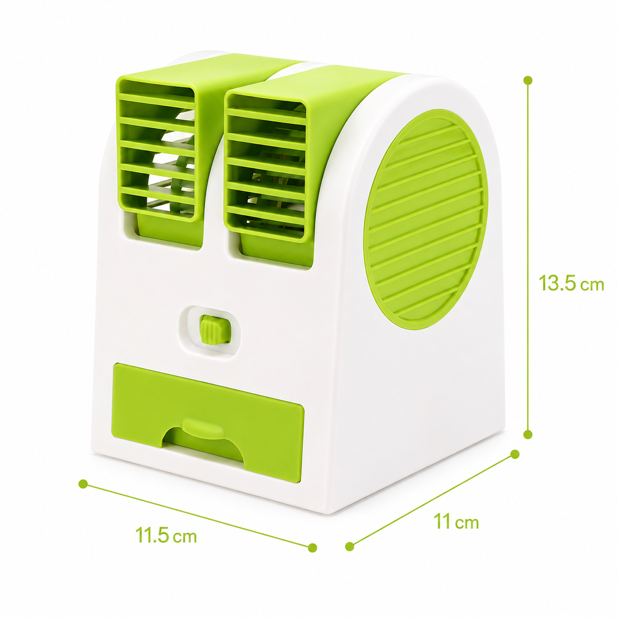 Portable Mini AC Air Cooler with Dual Blower & Ice Tray