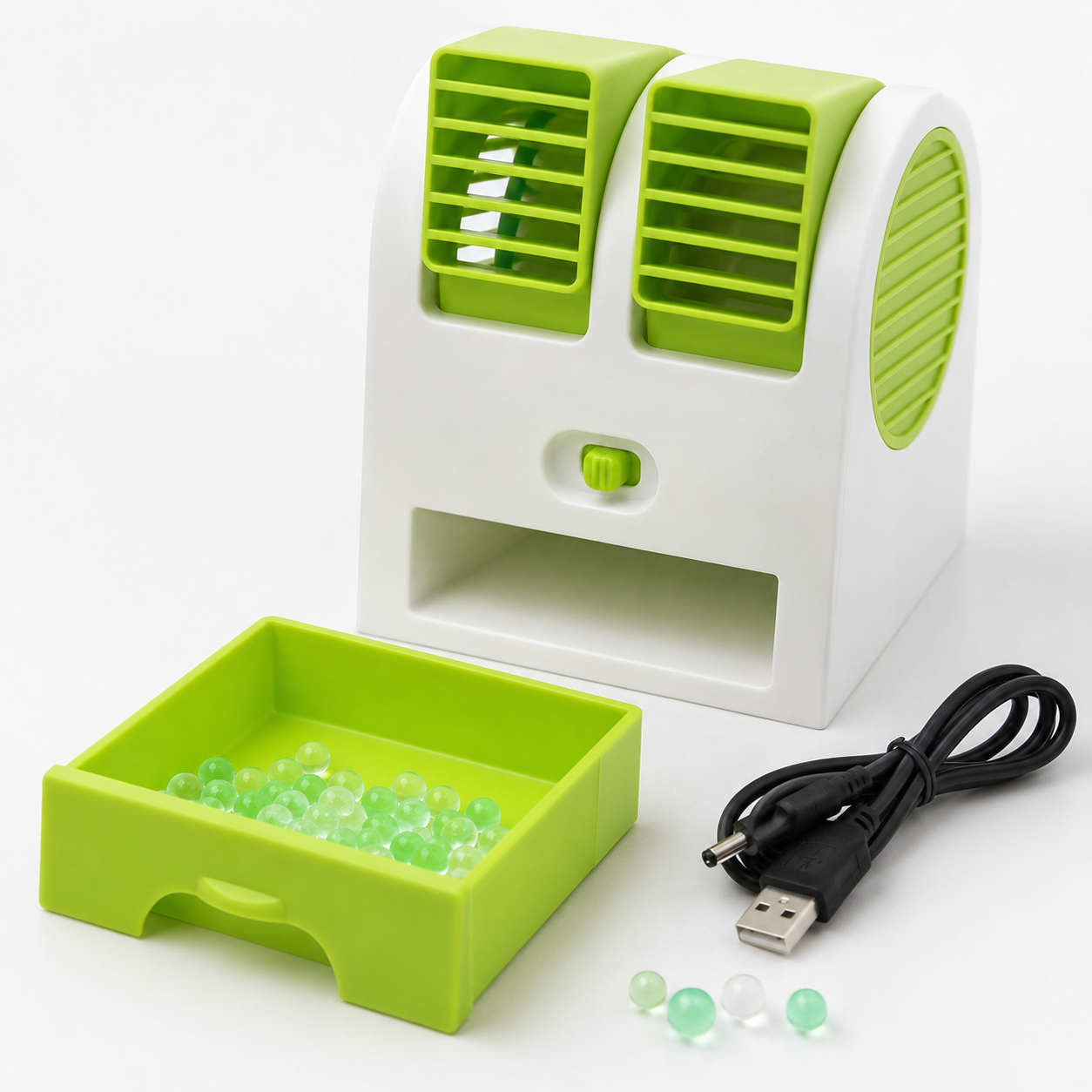 Portable Mini AC Air Cooler with Dual Blower & Ice Tray