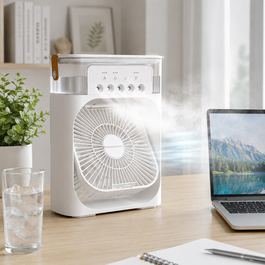 Next Nova 10-Inch Portable Air Cooler Fan with Humidifier & 7-Color LED