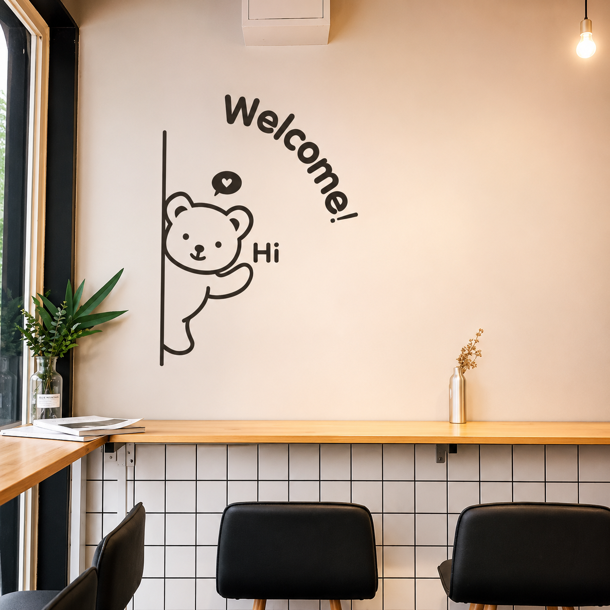 3D Cute Teddy Bear Wooden Wall Art for Home & Office Decoration