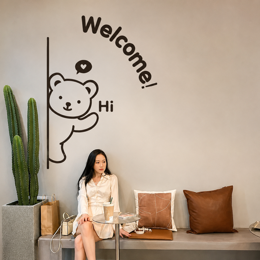 3D Cute Teddy Bear Wooden Wall Art for Home & Office Decoration