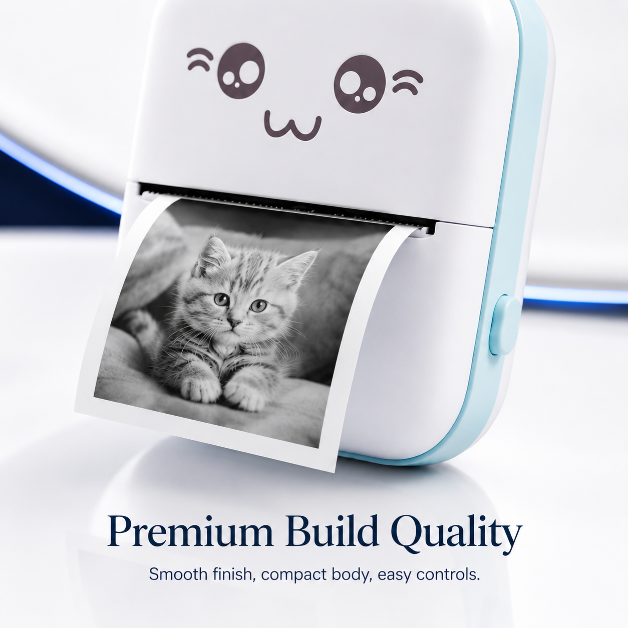 Mini Portable Bluetooth Thermal Printer with 1 Paper Roll