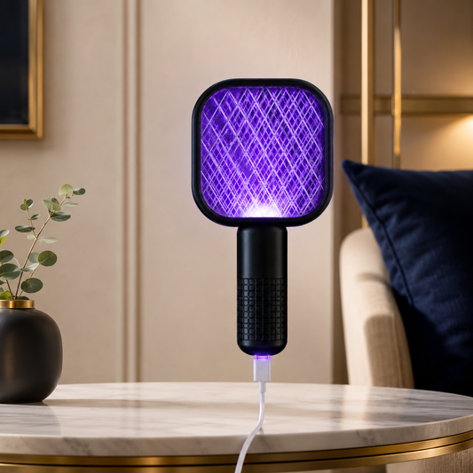 Electric USB Mosquito Killer Racquet Lamp – Wireless Insect Catcher