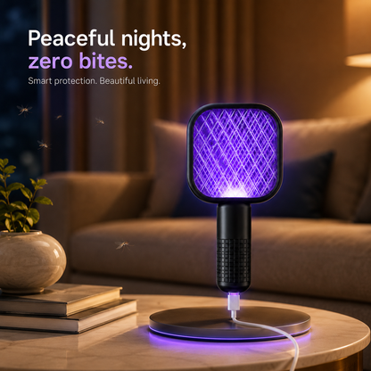 Electric USB Mosquito Killer Racquet Lamp – Wireless Insect Catcher