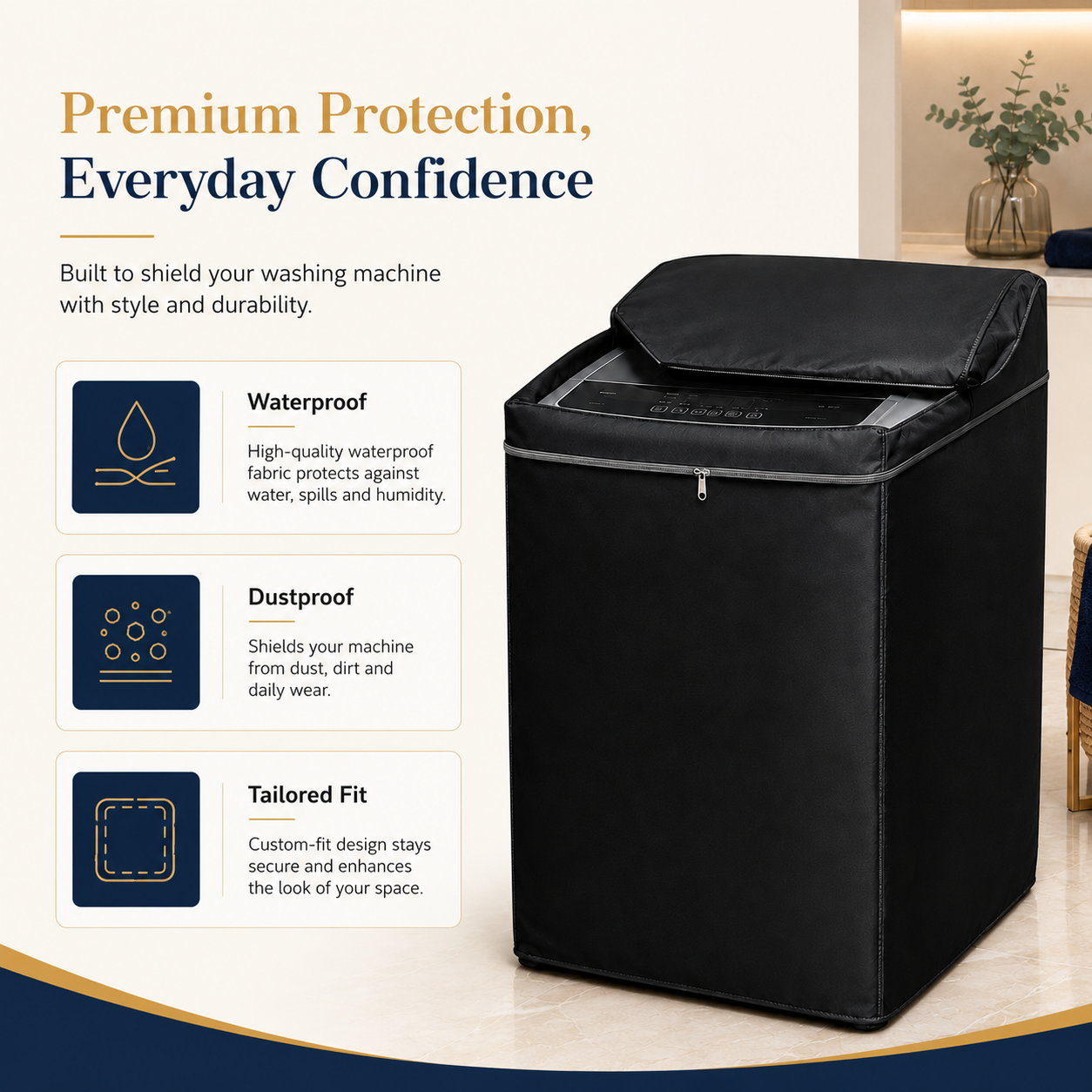 High-Quality Waterproof Washing Machine Cover – Parachute Type