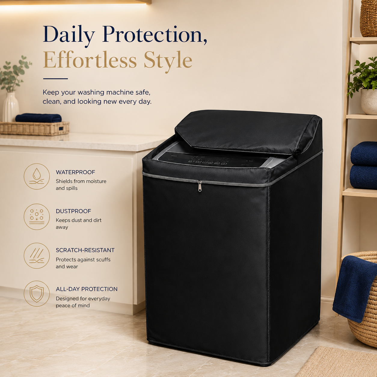 High-Quality Waterproof Washing Machine Cover – Parachute Type