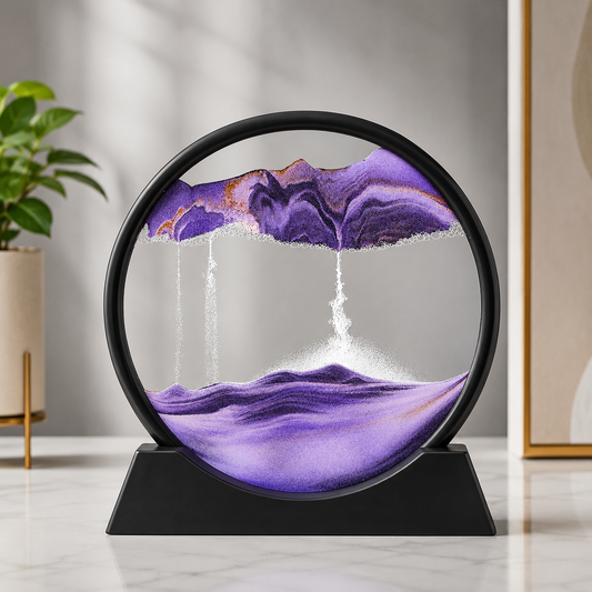 3D Moving Sand Art Lamp – Dynamic Hourglass Desk Decoration