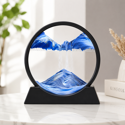 3D Moving Sand Art Lamp – Dynamic Hourglass Desk Decoration
