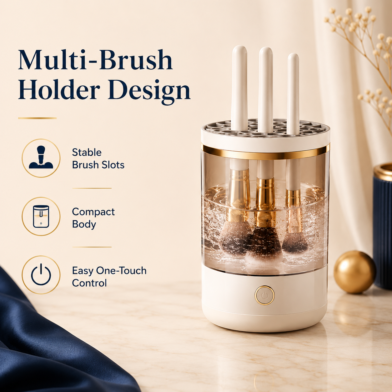 3-in-1 Electric Makeup Brush Cleaner & Automatic Brush Cleaning Machine