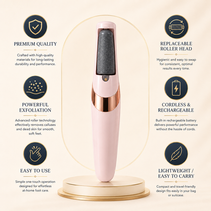 Rechargeable Electric Foot Callus Remover with Extra Grinding Head