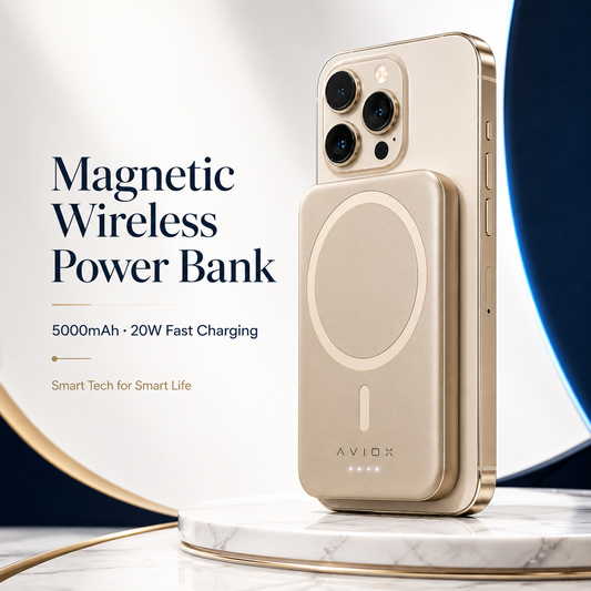 5000mAh MagSafe-Compatible Wireless Power Bank for iPhone – 20W Fast Charging