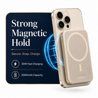 Apple MagSafe Wireless Power Bank 5000mAh – 20W Fast Charging Magnetic Portable Charger for iPhone