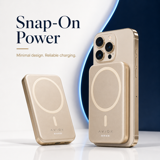 5000mAh MagSafe-Compatible Wireless Power Bank for iPhone – 20W Fast Charging