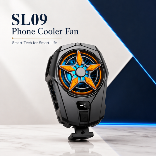 SL09 Phone Cooler Fan with Digital Display – Fast Cooling Radiator