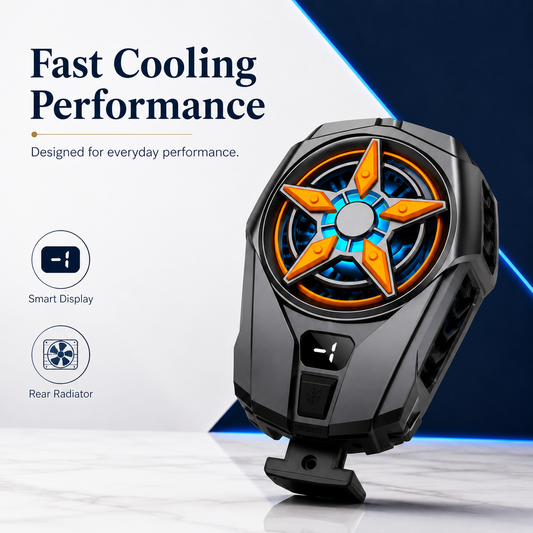 SL09 Phone Cooler Fan with Digital Display – Fast Cooling Radiator