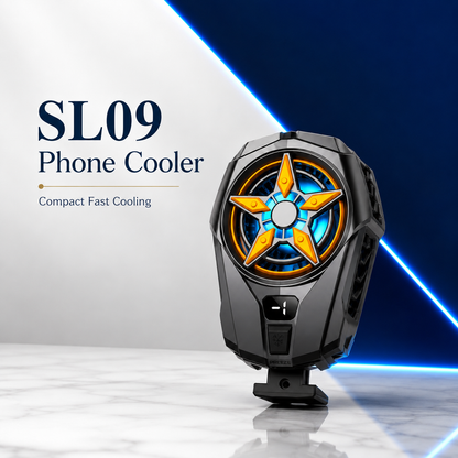 SL09 Phone Cooler Fan with Digital Display – Fast Cooling Radiator