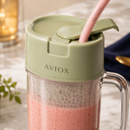 Portable Mini Juicer Blender with Built-In Straw – Smoothie Maker for Travel & Home