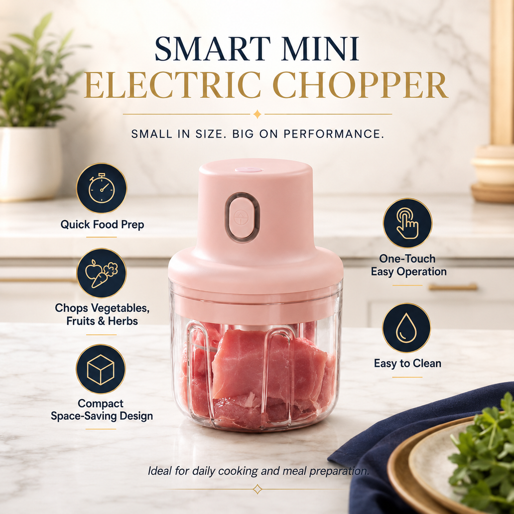 Intelligent Electric Garlic Chopper – Mini Food Processor & Spice Grinder