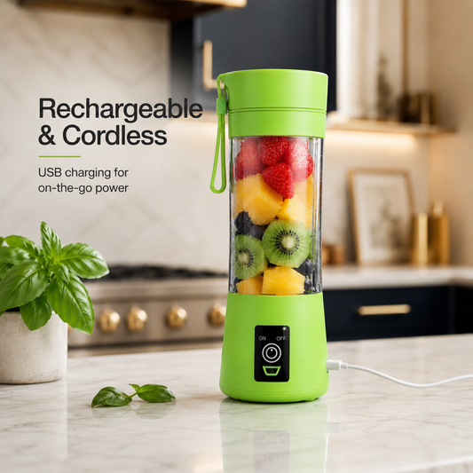 Portable 6-Blade Mini Juicer Blender – 380ml Rechargeable Juicing Cup