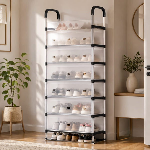 Modern Multi-Layer Shoe Storage Rack with Dustproof Cover