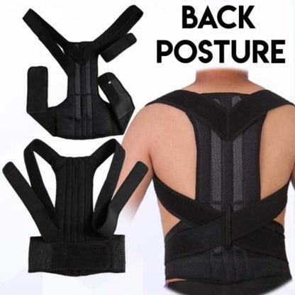 Adjustable Back Support Belt | Posture Corrector | Breathable Spine & Shoulder Support Brace for Men & Women